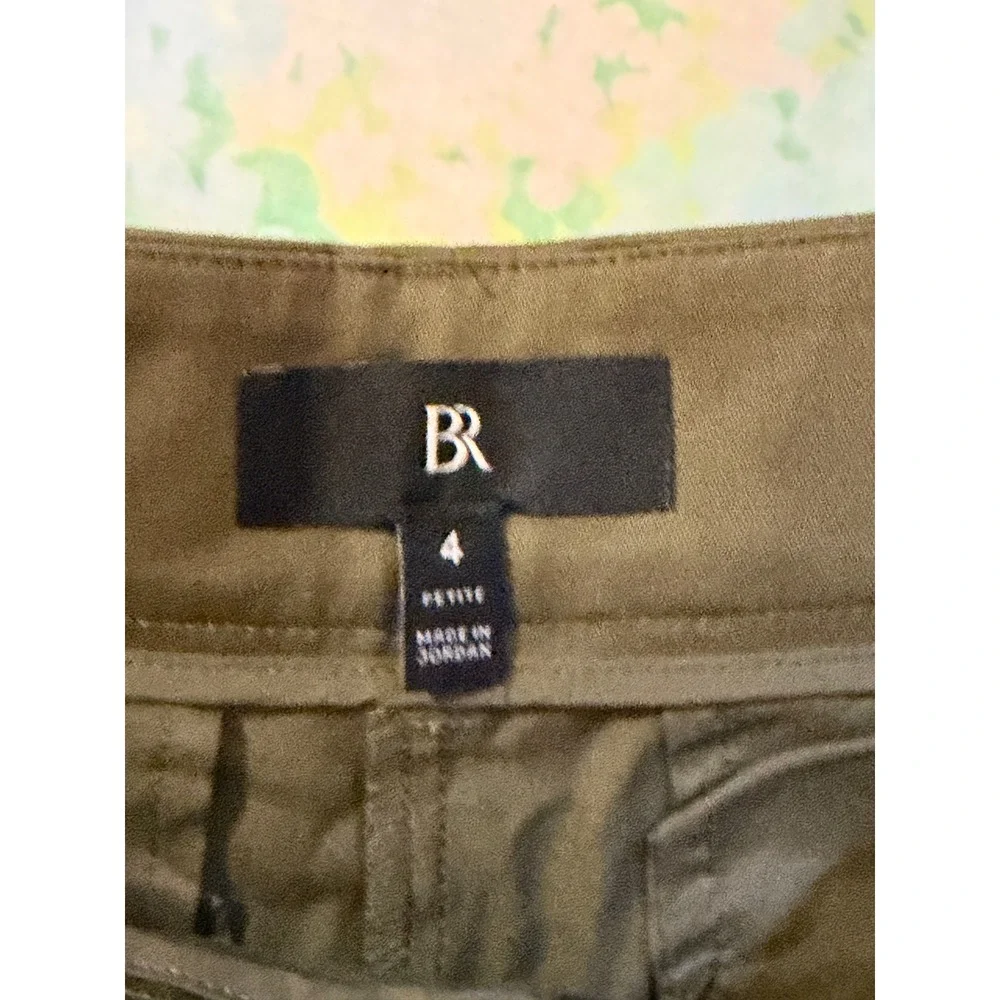 Banana Republic | 2024 Cruz Pleated Wide-Leg Chino 4P Olive Green High Rise Pant